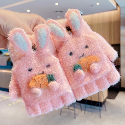 Mănuși de iarnă pentru fete cu aplicație