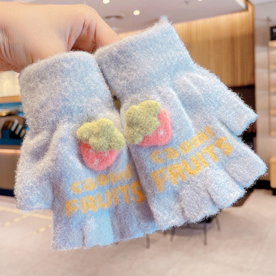 Mănuși de iarnă pentru fete cu aplicație