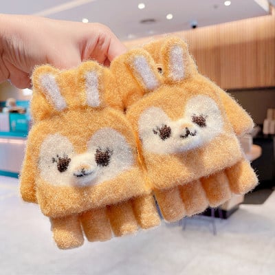 Mănuși de iarnă pentru fete cu aplicație