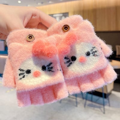 Mănuși de iarnă pentru fete cu aplicație