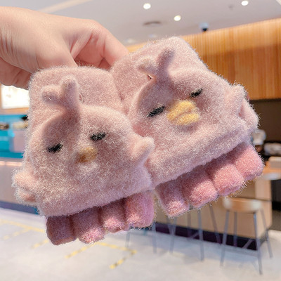 Mănuși de iarnă pentru fete cu aplicație