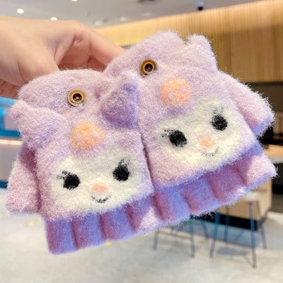 Mănuși de iarnă pentru fete cu aplicație