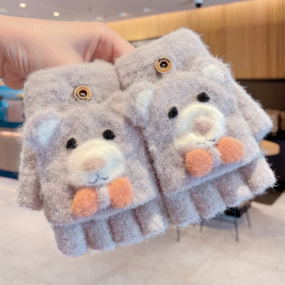 Mănuși de iarnă pentru fete cu aplicație