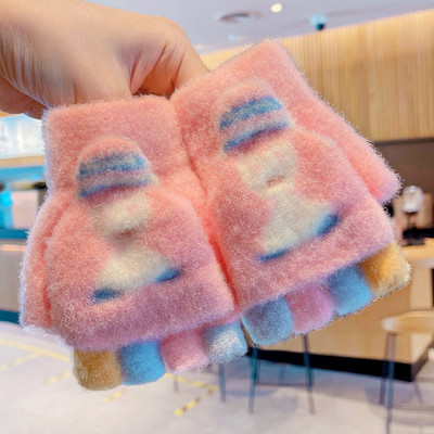 Mănuși de iarnă pentru fete cu aplicație