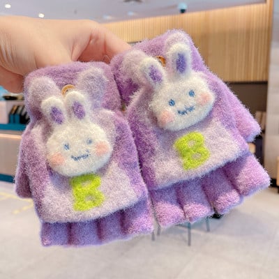 Mănuși de iarnă pentru fete cu aplicație