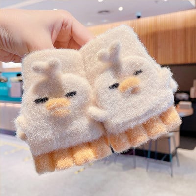 Mănuși de iarnă pentru fete cu aplicație