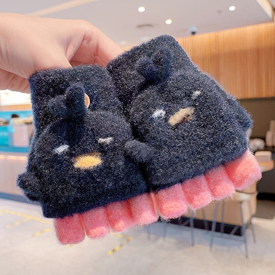 Mănuși de iarnă pentru fete cu aplicație