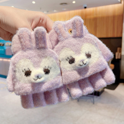 Mănuși de iarnă pentru fete cu aplicație