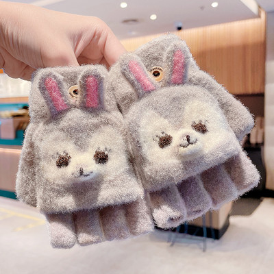 Mănuși de iarnă pentru fete cu aplicație