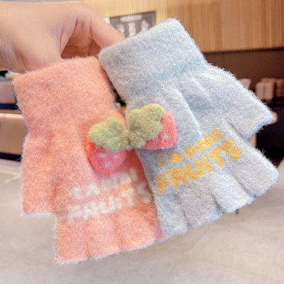 Mănuși de iarnă pentru fete cu aplicație