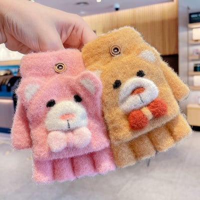 Mănuși de iarnă pentru fete cu aplicație