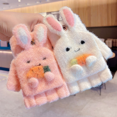 Mănuși de iarnă pentru fete cu aplicație