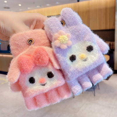 Mănuși de iarnă pentru fete cu aplicație