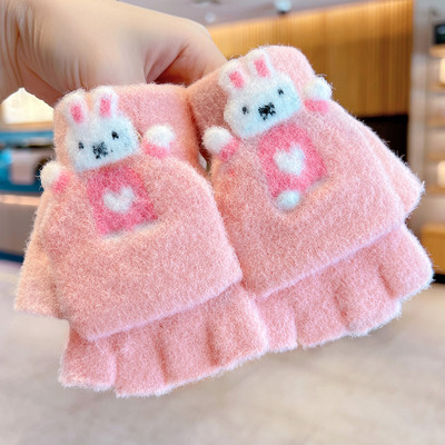 Mănuși de iarnă pentru fete cu aplicație