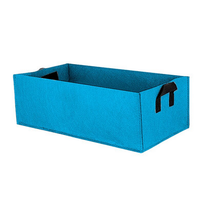 Sac de cultivare din pâslă, dreptunghiulară, pentru plantare de legume, vas de pepinieră, în exterior, pentru grădină, sac de plantare de flori, cu mâner, container pentru roșii pentru cartofi