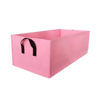 Sac de cultivare din pâslă, dreptunghiulară, pentru plantare de legume, vas de pepinieră, în exterior, pentru grădină, sac de plantare de flori, cu mâner, container pentru roșii pentru cartofi