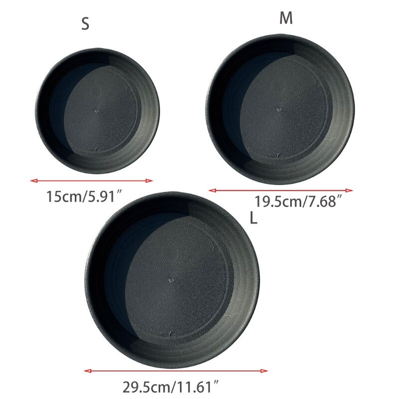 Tavă din plastic pentru farfurii pentru plante, farfurii pentru ghivece de flori de 6/8/12 inci pentru ghivece durabile de interior, exterior, bază de jardinier, accesorii de grădină