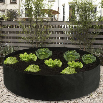 30/40/50 Gallons Fabric Garden Raised Bed Round Planting Container Grow Bags Fabric Planter Pot For Plants Nursery Pot
