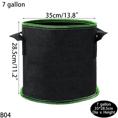 2/3/5/7/10 gallon kerti virágos növények termesztő táskák burgonyaültetés Paradicsom szövet tároló táskák otthoni zöldség faiskolai cserepekhez