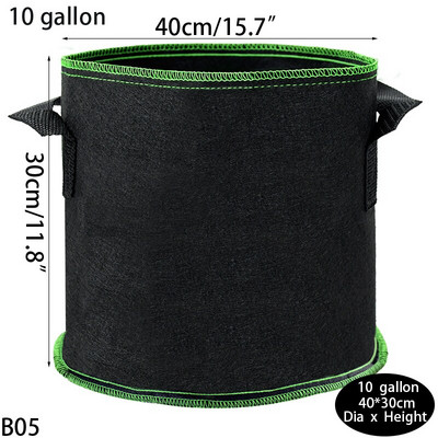 2/3/5/7/10 gallon kerti virágos növények termesztő táskák burgonyaültetés Paradicsom szövet tároló táskák otthoni zöldség faiskolai cserepekhez