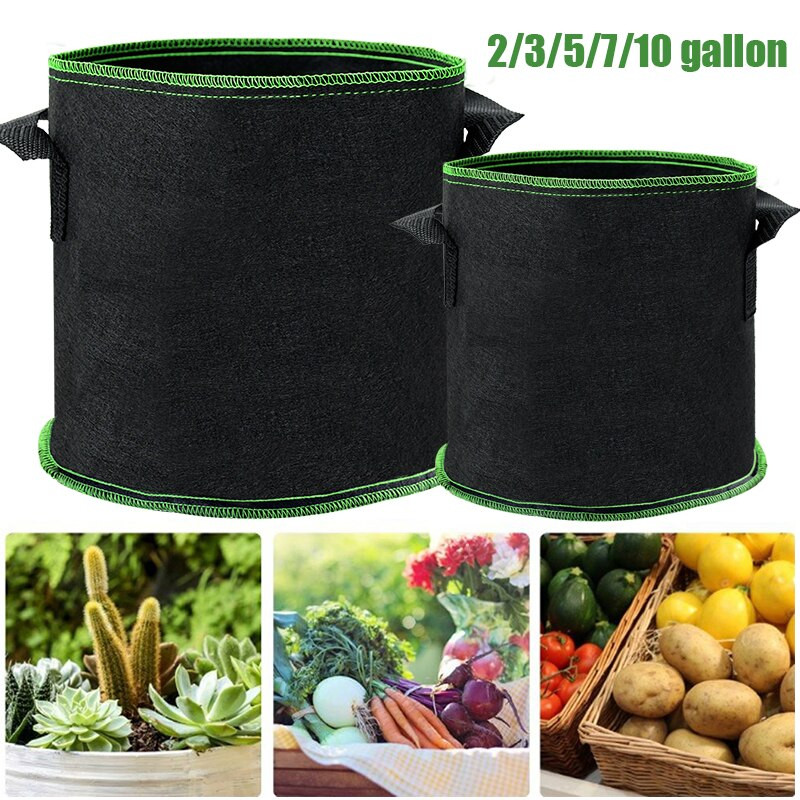 2/3/5/7/10 gallon kerti virágos növények termesztő táskák burgonyaültetés Paradicsom szövet tároló táskák otthoni zöldség faiskolai cserepekhez