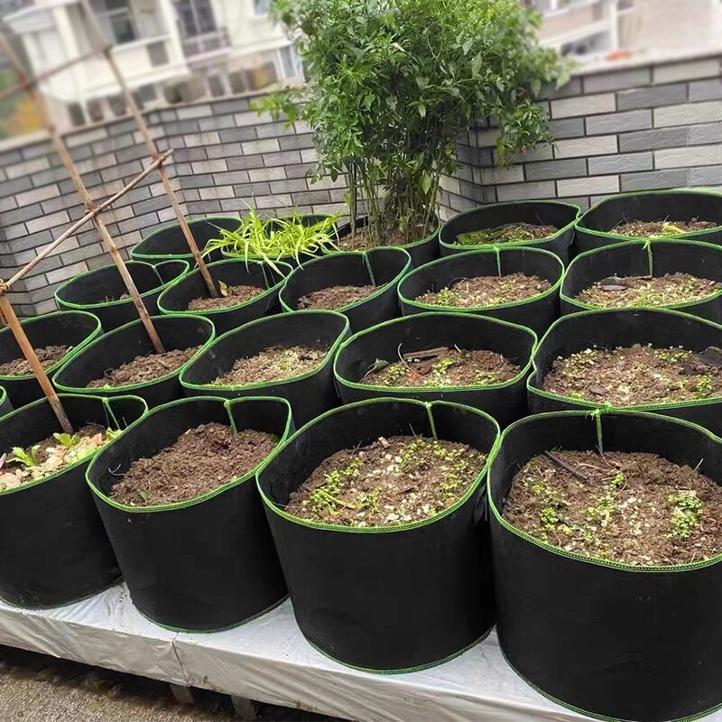 2/3/5/7/10 gallon kerti virágos növények termesztő táskák burgonyaültetés Paradicsom szövet tároló táskák otthoni zöldség faiskolai cserepekhez