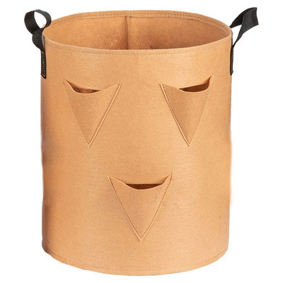 Multi-Port termesztőtáska 5/7/10 gallon eper paradicsom termesztő táska, újrafelhasználható nem szőtt függő táska kultúrnövényekhez