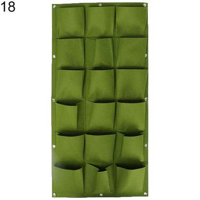 Saci pentru plante nețesute cu 18/36 de buzunare, saci de cultivare pentru plante cu flori, pentru agățat pe perete, geantă de jardinieră, ghivece de interior pentru exterior, jardiniere, decor de grădină