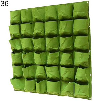 Saci pentru plante nețesute cu 18/36 de buzunare, saci de cultivare pentru plante cu flori, pentru agățat pe perete, geantă de jardinieră, ghivece de interior pentru exterior, jardiniere, decor de grădină