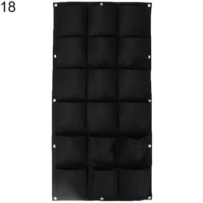 Saci pentru plante nețesute cu 18/36 de buzunare, saci de cultivare pentru plante cu flori, pentru agățat pe perete, geantă de jardinieră, ghivece de interior pentru exterior, jardiniere, decor de grădină