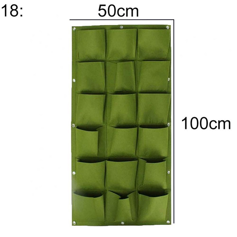 Saci pentru plante nețesute cu 18/36 de buzunare, saci de cultivare pentru plante cu flori, pentru agățat pe perete, geantă de jardinieră, ghivece de interior pentru exterior, jardiniere, decor de grădină