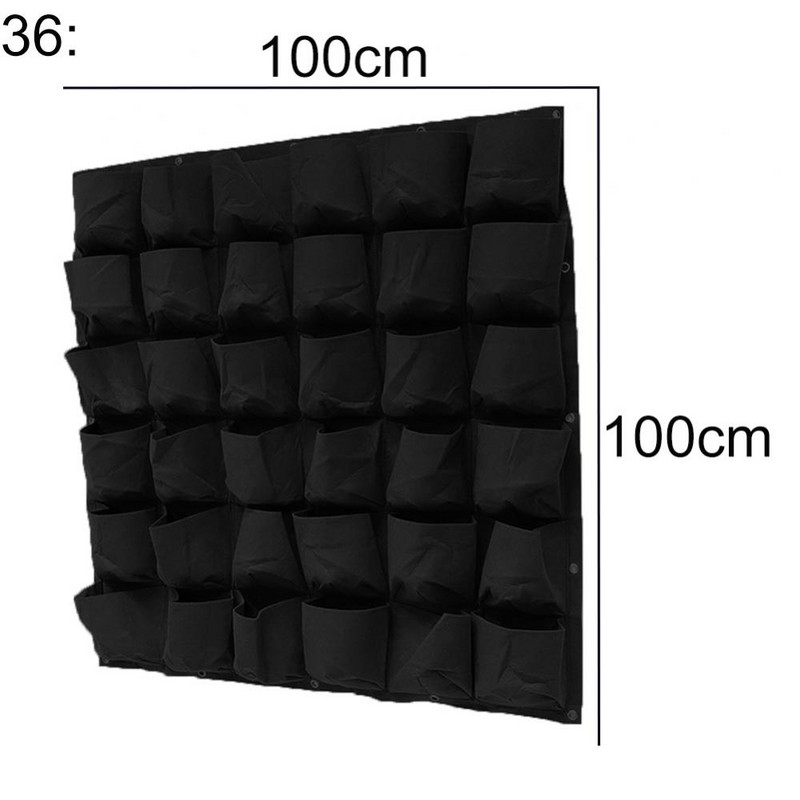 Saci pentru plante nețesute cu 18/36 de buzunare, saci de cultivare pentru plante cu flori, pentru agățat pe perete, geantă de jardinieră, ghivece de interior pentru exterior, jardiniere, decor de grădină