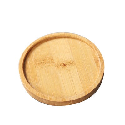 Farfurie pentru plante suculente rustice de birou din bambus natural Ghiveci reutilizabil Tava de picurare Decor pentru interior Interior în aer liber Durabil Elegant