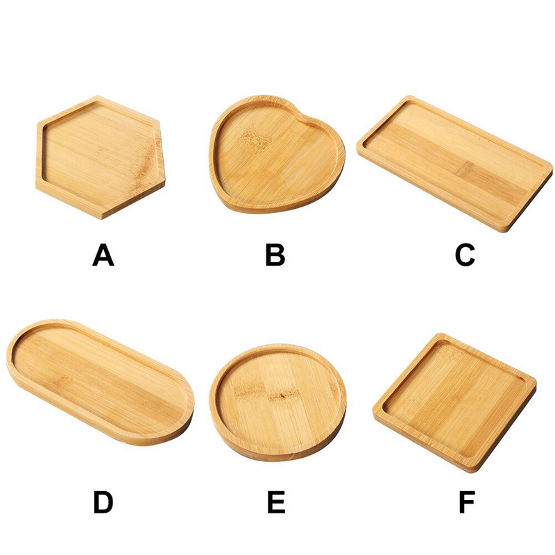 Farfurie pentru plante suculente rustice de birou din bambus natural Ghiveci reutilizabil Tava de picurare Decor pentru interior Interior în aer liber Durabil Elegant