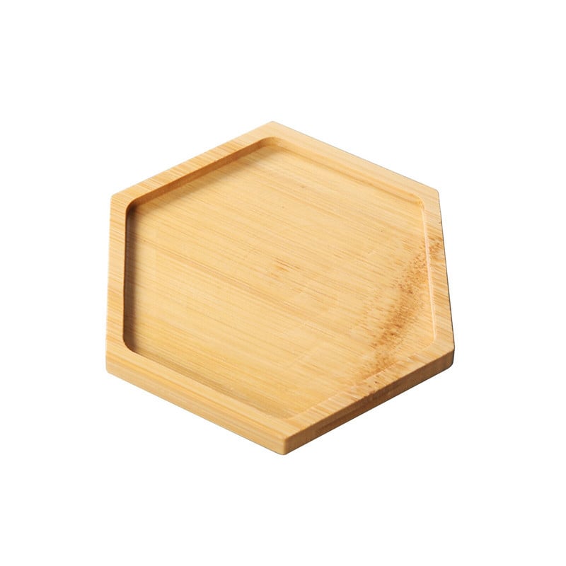 Farfurie pentru plante suculente rustice de birou din bambus natural Ghiveci reutilizabil Tava de picurare Decor pentru interior Interior în aer liber Durabil Elegant