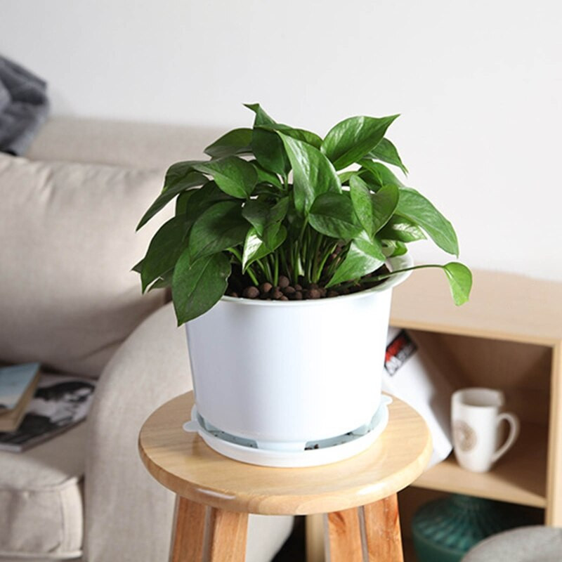 Patvarus augalų vazono padėklas su rankena Bonsai sukulentai Apvalus augalų nuvarvėjimo padėklas sodo kiemo augalams Lėkštė Antideformuota