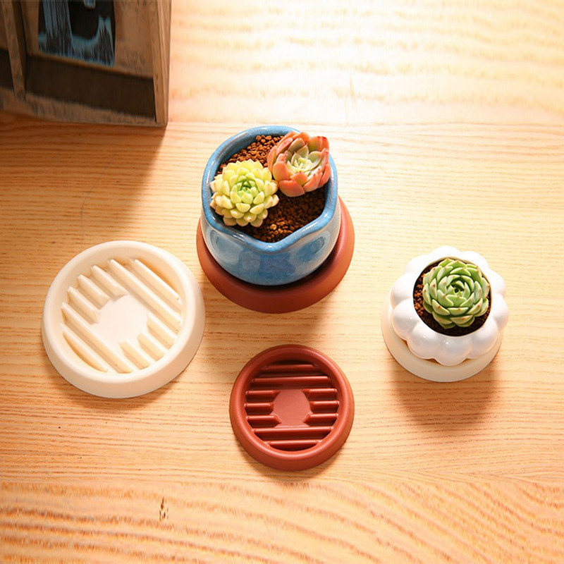 5 vnt. Patvarus apvalus plastikinis sodo padėklas lėkštės Sodinimo padėklai Lašėjimo padėklai Gėlių vazono pagrindo Bonsai laikiklis