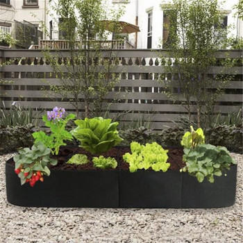 Υφασμάτινο Υπερυψωμένο Κρεβάτι Φύτευσης Κήπος Grow Τσάντες Βότανο Λουλούδι Φυτά λαχανικών Κρεβάτι Ορθογώνιο Ζαρντινιέρα για Φυτά