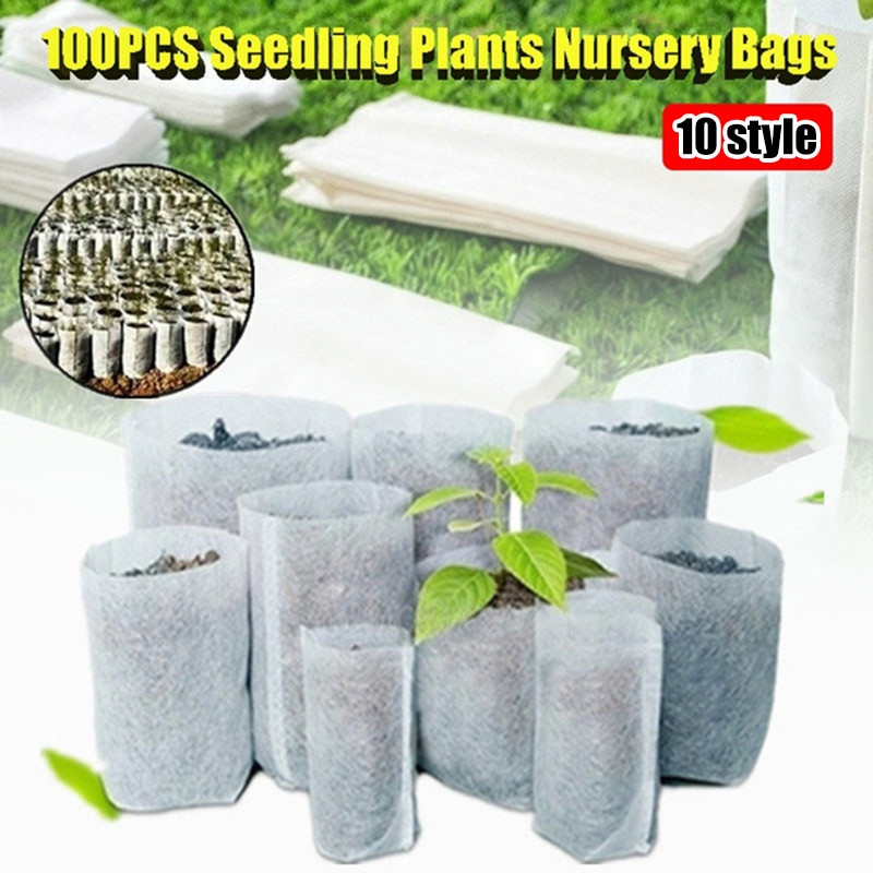 100 vnt Daržovių persodinimo veisimo sodinimo maišelis Biologiškai skaidžių sėklų daigynų maišeliai