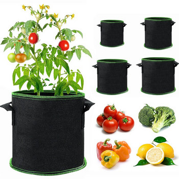 2/3/5/7/10 галона цветни растения торби за отглеждане засаждане на картофи домати плат контейнер саксии за зеленчуци чанта домашна градина декор