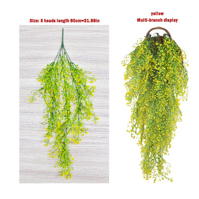 Gėlių sodintuvo sieninis pakabinamas pinti rattam krepšelis sodo vynmedžių vazoninių augalų laikiklis