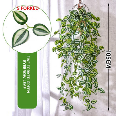 Gėlių sodintuvo sieninis pakabinamas pinti rattam krepšelis sodo vynmedžių vazoninių augalų laikiklis