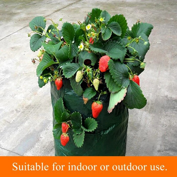 Εξωτερική σακούλα καλλιέργειας για φυτά Κρεμαστά τσάντα φράουλας Αναπνεύσιμη γλάστρα φυτευτή PE Σακούλες καλλιέργειας για λαχανικά κάθετο εργαλείο κήπου
