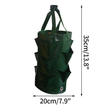 Εξωτερική σακούλα καλλιέργειας για φυτά Κρεμαστά τσάντα φράουλας Αναπνεύσιμη γλάστρα φυτευτή PE Σακούλες καλλιέργειας για λαχανικά κάθετο εργαλείο κήπου