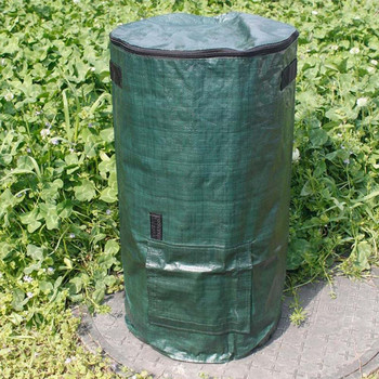 Πτυσσόμενη σακούλα κομποστοποίησης κήπου Σακούλα κομποστοποίησης περιβαλλοντικών οργανικών απορριμμάτων ζύμωσης Σάκοι απορριμμάτων συλλέκτη