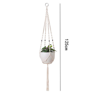 Coșuri cu cuier pentru plante macrame Suport pentru ghivece pentru balcon pentru agățat pe perete decor de jardinieră cu înnodare frânghie de ridicare pentru casă accesorii de grădină