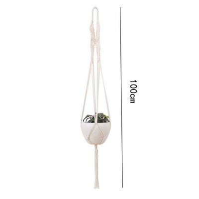 Coșuri cu cuier pentru plante macrame Suport pentru ghivece pentru balcon pentru agățat pe perete decor de jardinieră cu înnodare frânghie de ridicare pentru casă accesorii de grădină