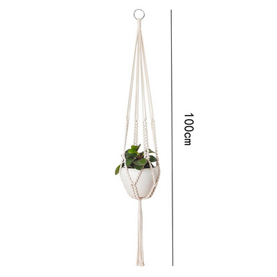 Coșuri cu cuier pentru plante macrame Suport pentru ghivece pentru balcon pentru agățat pe perete decor de jardinieră cu înnodare frânghie de ridicare pentru casă accesorii de grădină