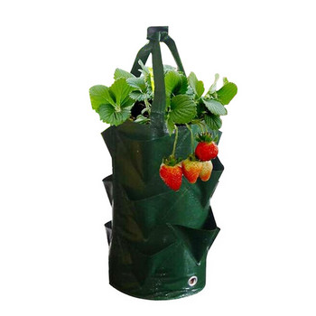 3 галона Чанта за отглеждане на семена от ягоди Торби за засаждане на картофи Вертикална овощна градина Висящи торби за отглеждане на зеленчуци