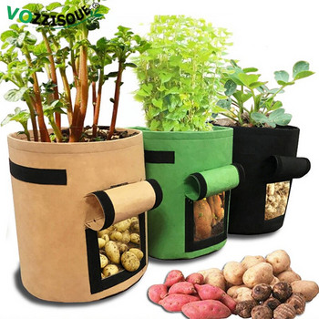 DIY Potato Grow Planter Υφασμάτινη τσάντα κοντέινερ φυτεύματος λαχανικών κηπουρικής Sac Pomme De Terre Thicken Garden Pot Planting Grow Bag